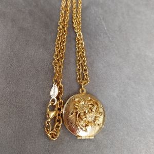 Napier Gold Locket Chain Necklace